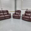 Dfs Leather 3 Piece Suite Recliner Sofa and Chairs - Image 2