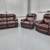 Dfs Leather 3 Piece Suite Recliner Sofa and Chairs - Image 3