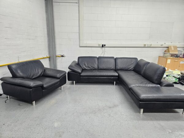 Italian Corner Sofa and 2 Seater Chaise with Chair - Image 2