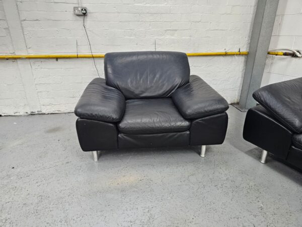 Italian Corner Sofa and 2 Seater Chaise with Chair - Image 4