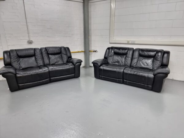 Scs Leather 2 Seaters Manual Recliner Sofas - Image 3