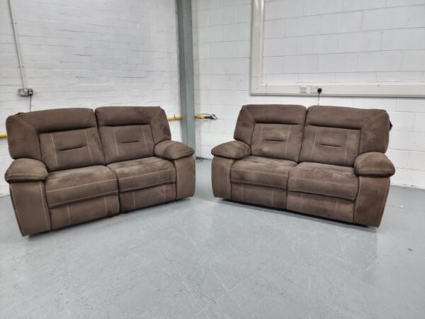 Harvey's Suede 2 Seaters Manual Recliner Sofas