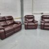 Dfs Leather 3 Piece Suite Recliner Sofa and Chairs - Image 4