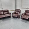 Dfs Leather 3 Piece Suite Recliner Sofa and Chairs - Image 5