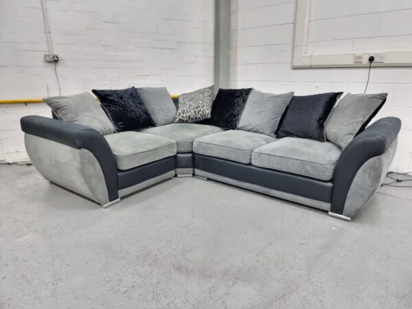 Black and Grey Corner Sofa