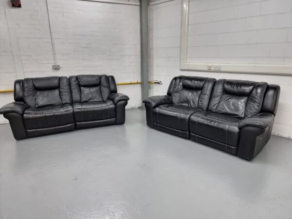 Scs Leather 2 Seaters Manual Recliner Sofas - Image 2