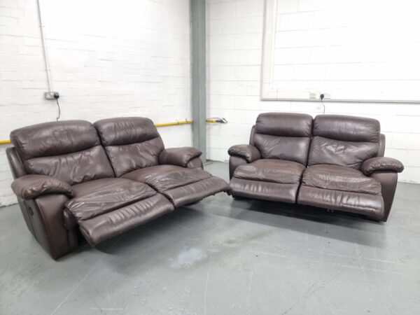 Full Leather 2 Seaters Electric Recliner Sofas - Image 5
