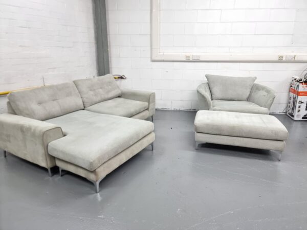 Sofology Chaise and Swivel Chair with Footstool - Image 6