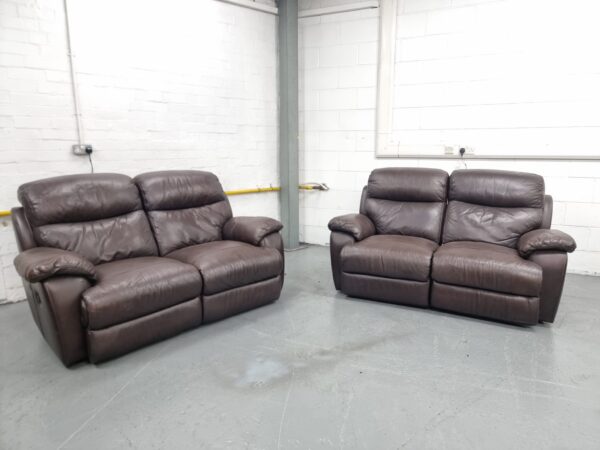Full Leather 2 Seaters Electric Recliner Sofas
