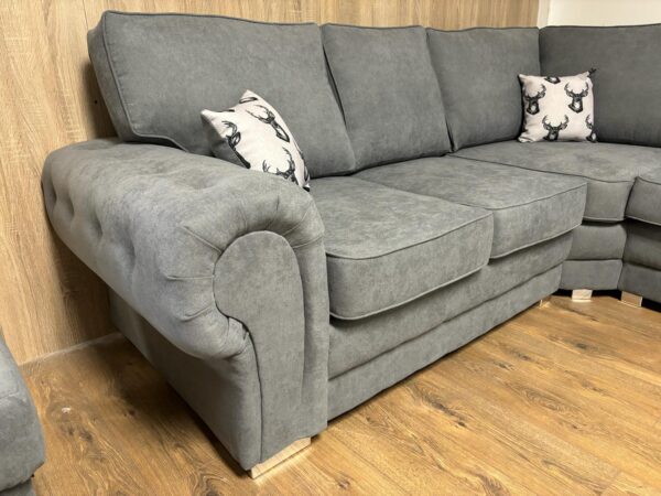 Verona Grey Corner Sofa - Image 3