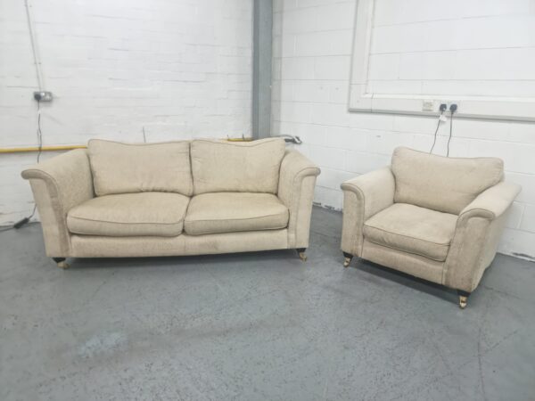 Laura Ashley 3 and 1 Seater Sofa and Chair - Image 2