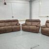 Harvey's Suede 3 Piece Suite Recliner Sofas and Chair - Image 3