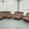 Harvey's Suede 3 Piece Suite Recliner Sofas and Chair - Image 7
