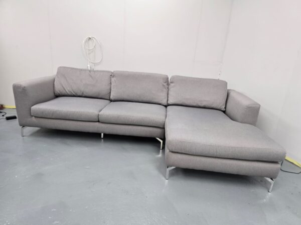 Dfs Grey Fabric 3 Seater Chaise Sofa - Image 3