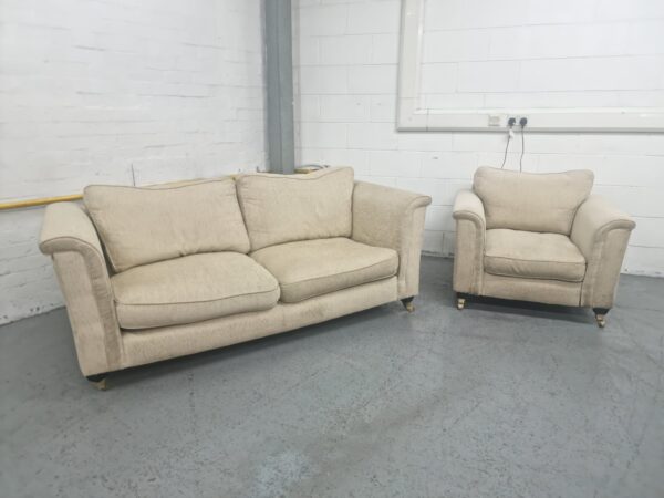 Laura Ashley 3 and 1 Seater Sofa and Chair - Image 3