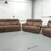 Harvey's Suede 3 Piece Suite Recliner Sofas and Chair