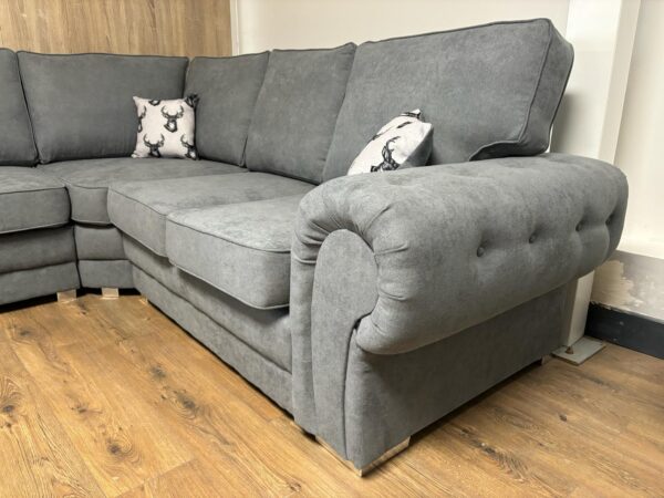Verona Grey Corner Sofa - Image 4