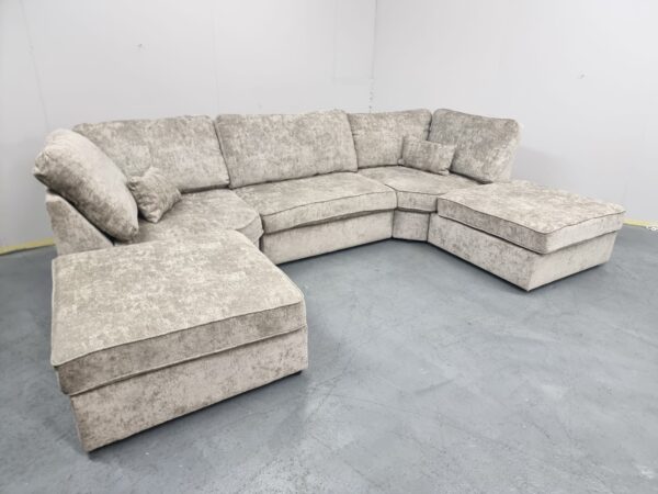 Sofa Club U Shape Grey Fabric Corner Sofa - Image 2