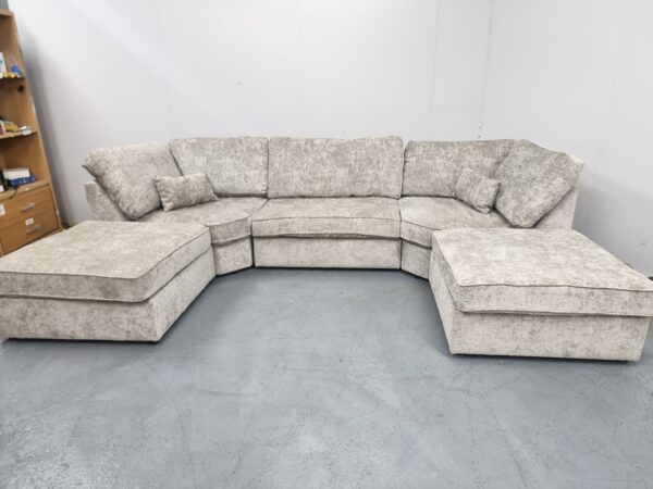 Sofa Club U Shape Grey Fabric Corner Sofa - Image 5