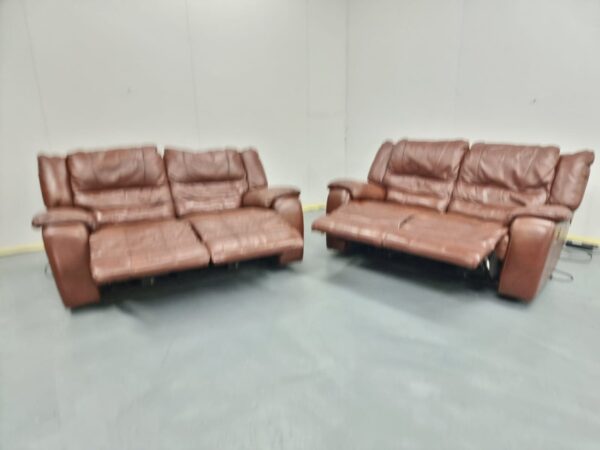 Violino Full Real Italian Leather 2 Seaters Electric Recliner Sofas - Image 5