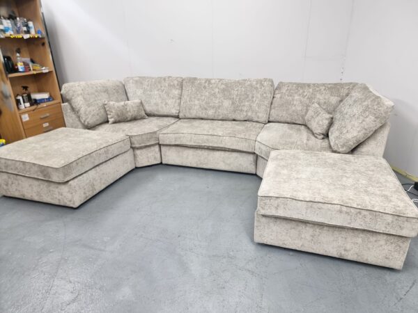 Sofa Club U Shape Grey Fabric Corner Sofa - Image 3