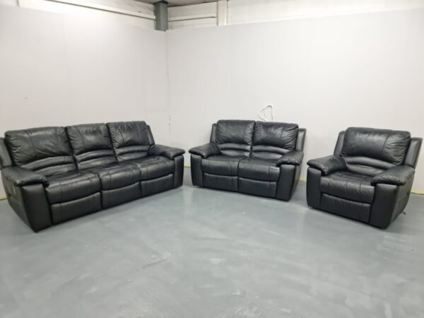 Dfs Leather 3 Piece Suite Recliner Sofas and Chair - Image 2