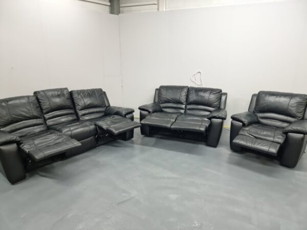 Dfs Leather 3 Piece Suite Recliner Sofas and Chair - Image 4