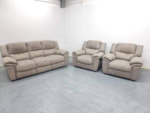 Oak Furniture Land Fabric 3 Piece Suite Sofa and Chairs