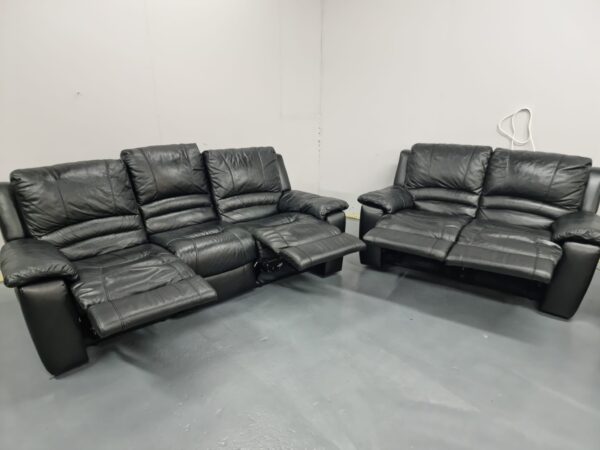 Dfs Leather 3 Piece Suite Recliner Sofas and Chair - Image 10
