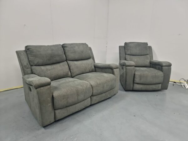 Dfs 2 and 1 Seater Manual Recliners Sofa and Chair - Image 4