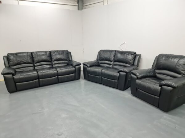 Dfs Leather 3 Piece Suite Recliner Sofas and Chair - Image 5