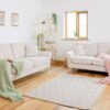 Florence Beige Fabric 3 and 2 Seater Sofas - Image 2