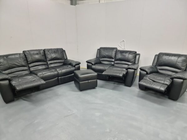 Dfs Leather 3 Piece Suite Recliner Sofas and Chair - Image 6