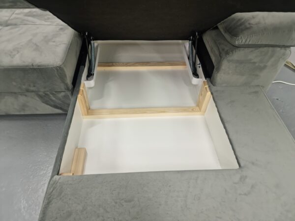 Torezio Grey Right Hand Facing Corner Sofabed - Image 6