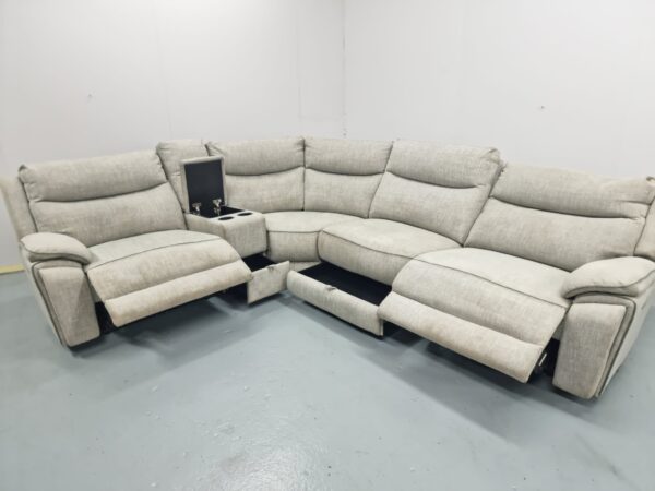 Scs Sectional Electric Recliner Corner Sofa with Cup Holder Module and USB - Image 5