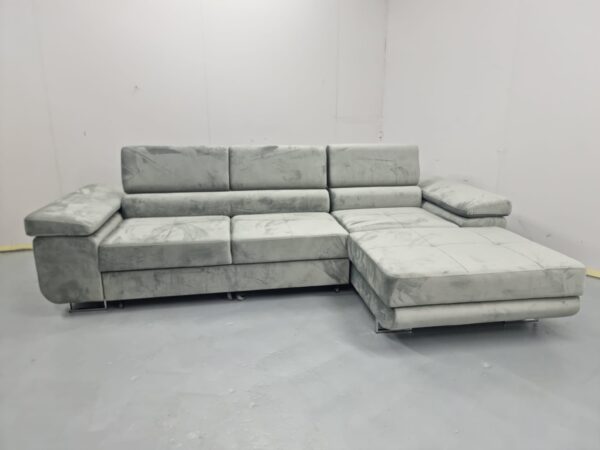 Torezio Grey Right Hand Facing Corner Sofabed