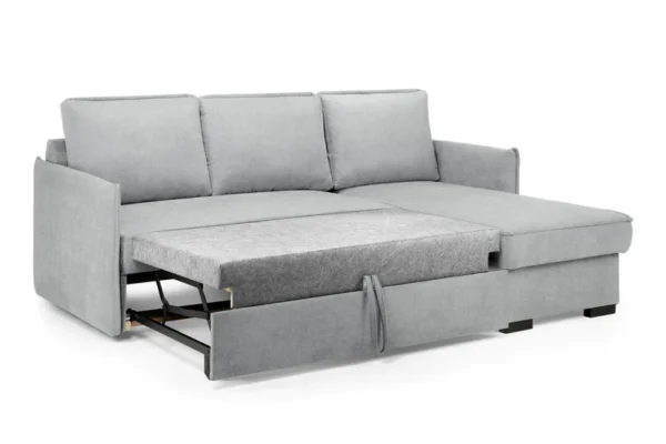 Miel Plush Grey Universal Corner Sofabed - Image 2