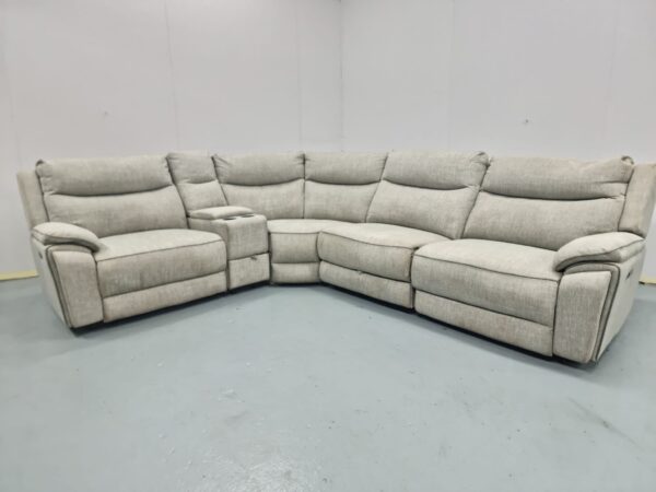 Scs Sectional Electric Recliner Corner Sofa with Cup Holder Module and USB - Image 3