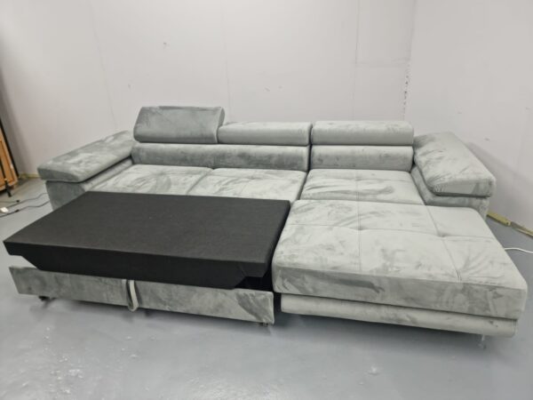 Torezio Grey Right Hand Facing Corner Sofabed - Image 4