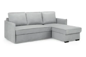 Miel Plush Grey Universal Corner Sofabed