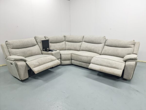 Scs Sectional Electric Recliner Corner Sofa with Cup Holder Module and USB - Image 4
