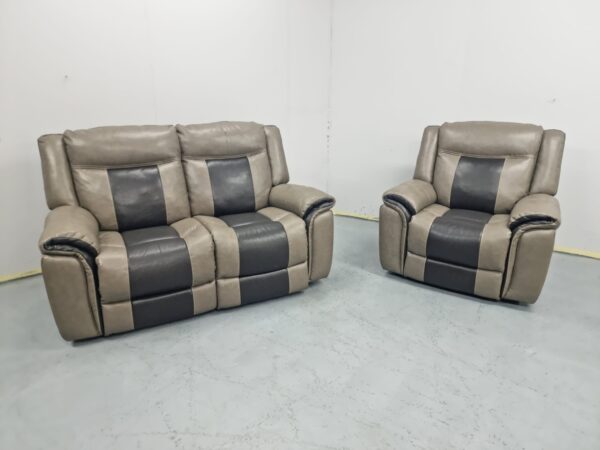 Scs Leather 2 and 1 Seater Electric Recliner Sofa and Chair with USB