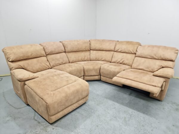 Dfs Suede Recliner Corner Chaise Sofa - Image 4