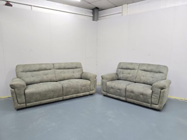 Ex Display Scs Suede 3 and 2 Seater Sofas