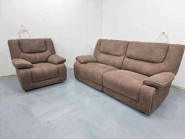 Harvey's 3 and 1 Seater Electric Recliner Sofa and Swivel Chair with Footstool - Image 2