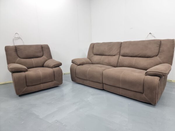 Harvey's 3 and 1 Seater Electric Recliner Sofa and Swivel Chair with Footstool - Image 3