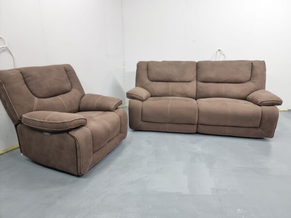 Harvey's 3 and 1 Seater Electric Recliner Sofa and Swivel Chair with Footstool - Image 4