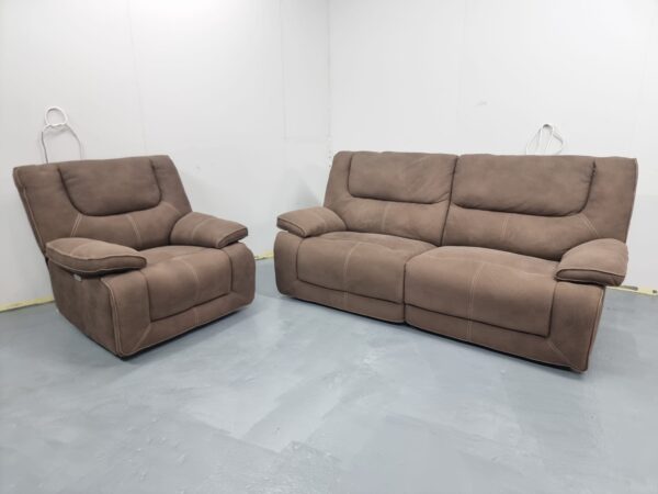 Harvey's 3 and 1 Seater Electric Recliner Sofa and Swivel Chair with Footstool