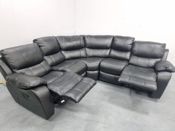 Harvey's Leather Modular Manual Recliner Corner Sofa - Image 4
