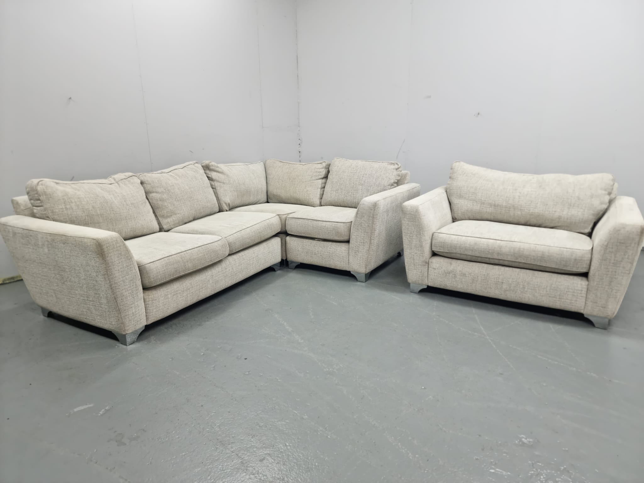 Sofology Fabric Corner Sofa and Cuddle Chair